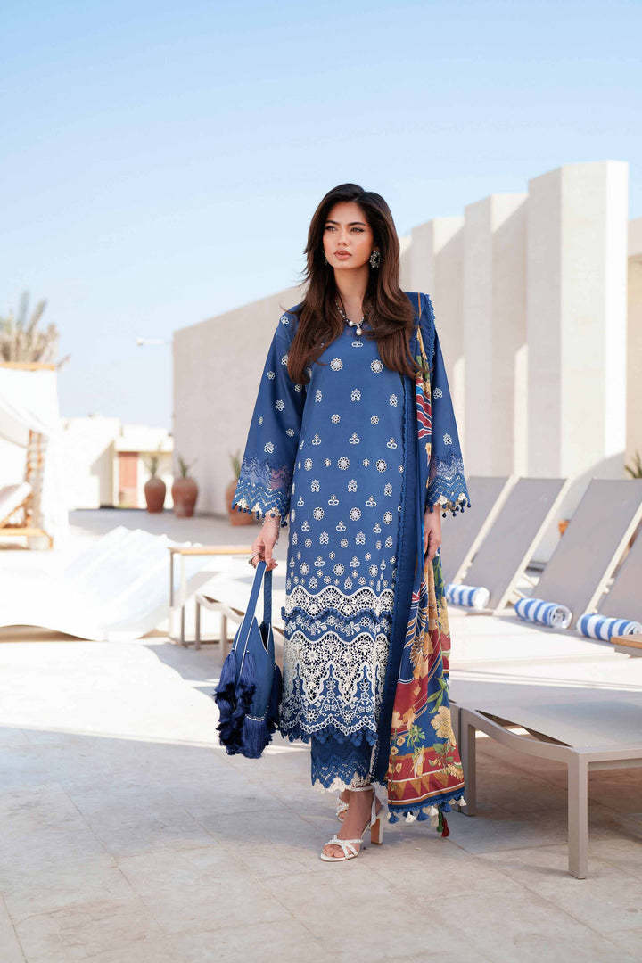 3 Piece - Digital Printed Embroidered Suit