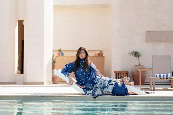 3 Piece - Digital Printed Embroidered Suit