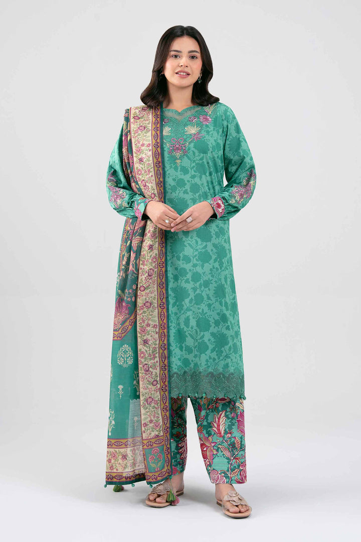 3 Piece - Digital Printed Embroidered Suit