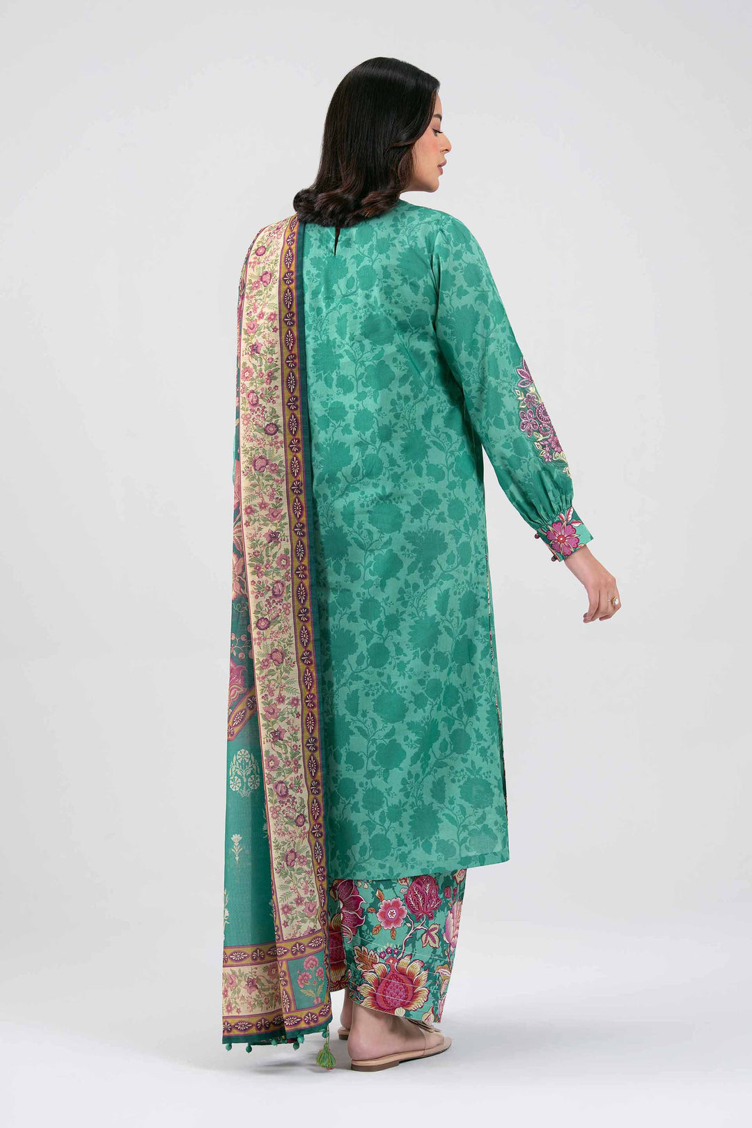 3 Piece - Digital Printed Embroidered Suit