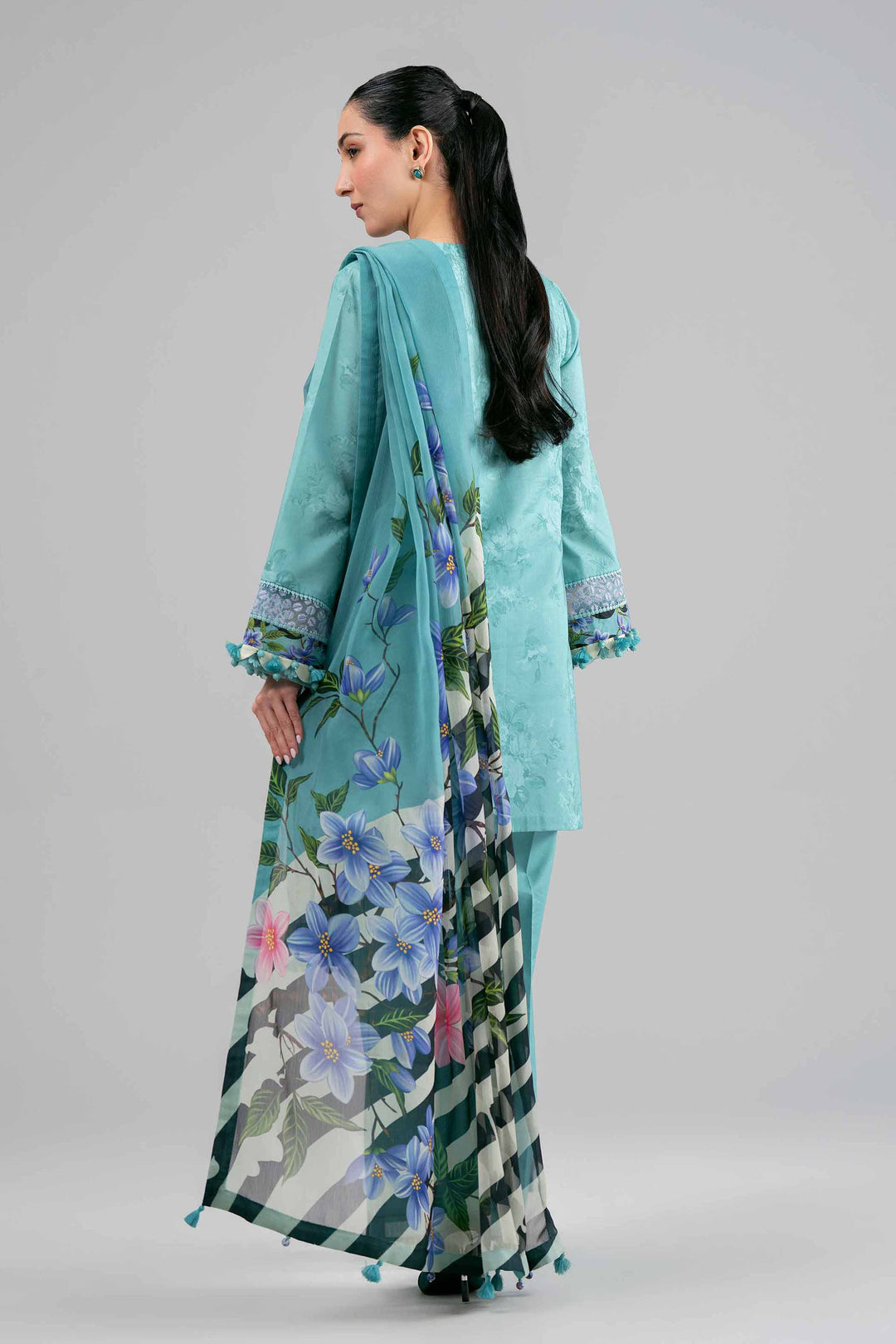 3 Piece - Digital Printed Embroidered Suit