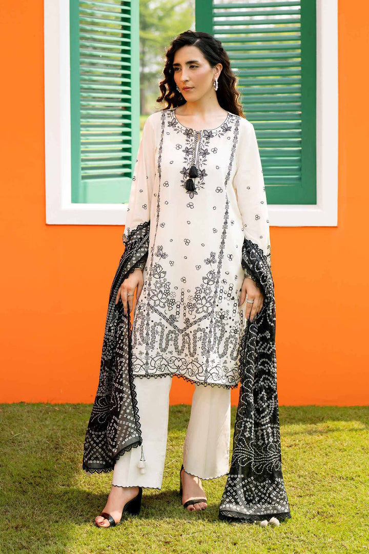 3 Piece - Digital Printed Embroidered Suit