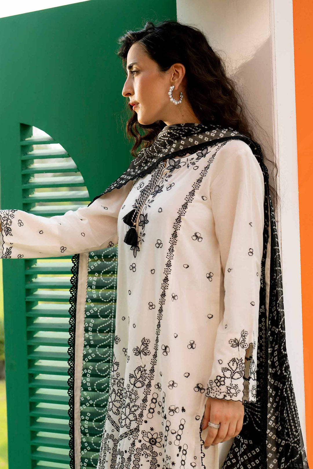 3 Piece - Digital Printed Embroidered Suit