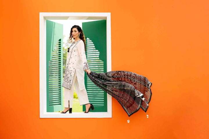 3 Piece - Digital Printed Embroidered Suit