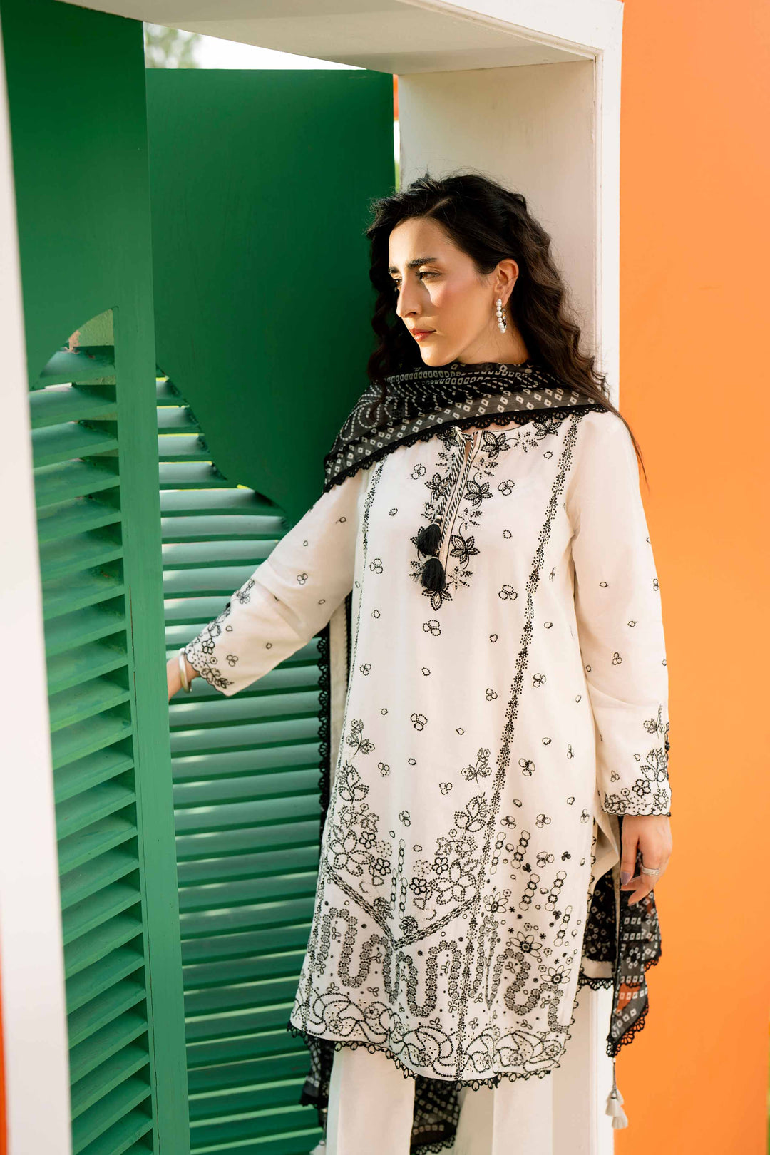3 Piece - Digital Printed Embroidered Suit