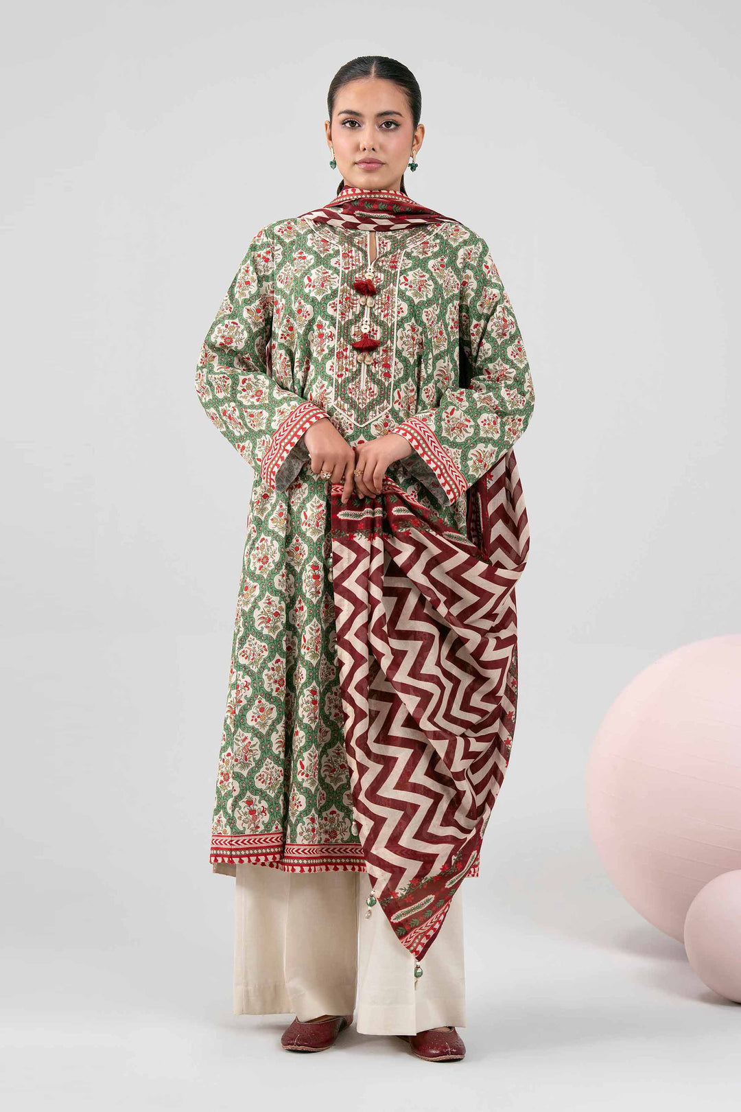 3 Piece - Printed Suit