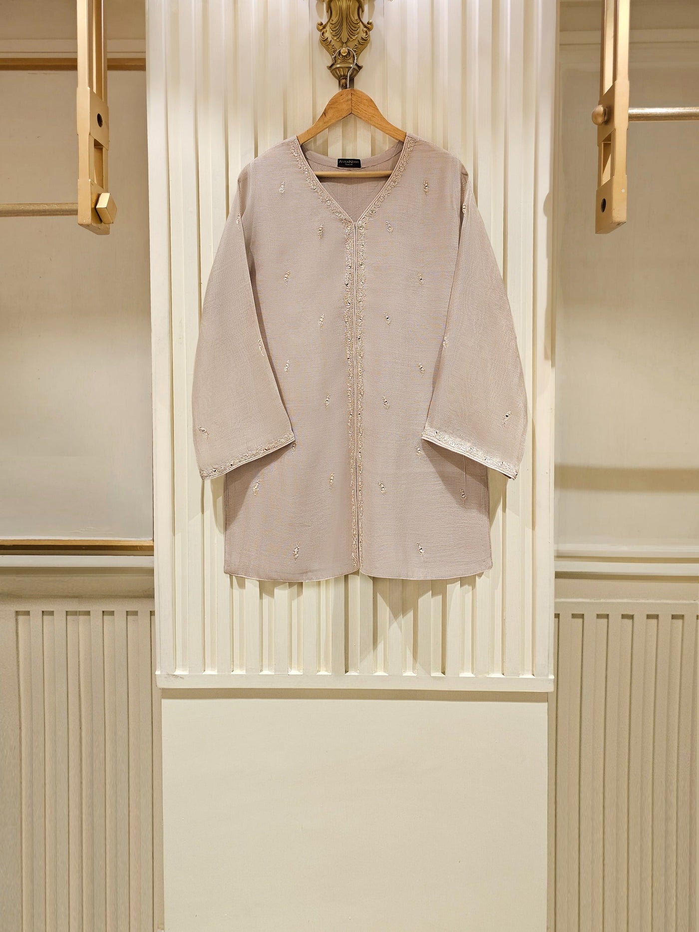 3 Piece - Pure Cotton Net Embroidered Suit