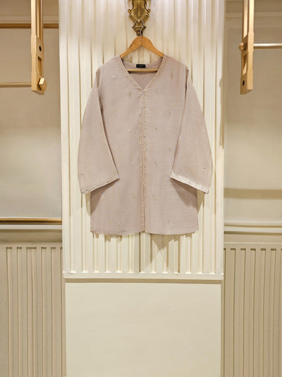 3 Piece - Pure Cotton Net Embroidered Suit
