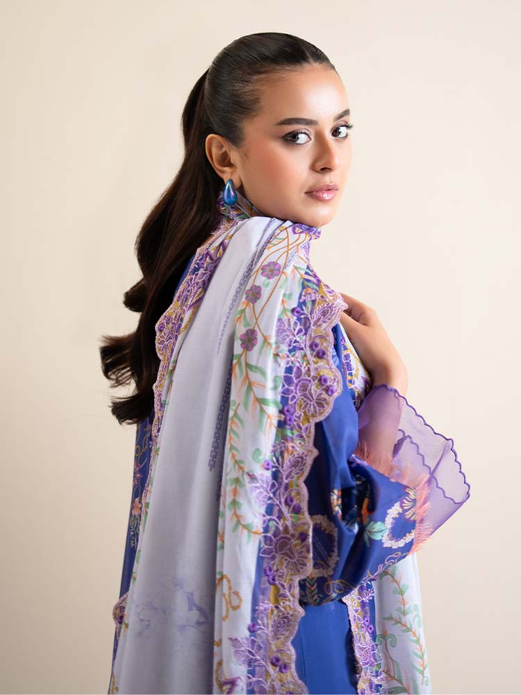 3-Piece Unstitched Embroidered Lawn Suit