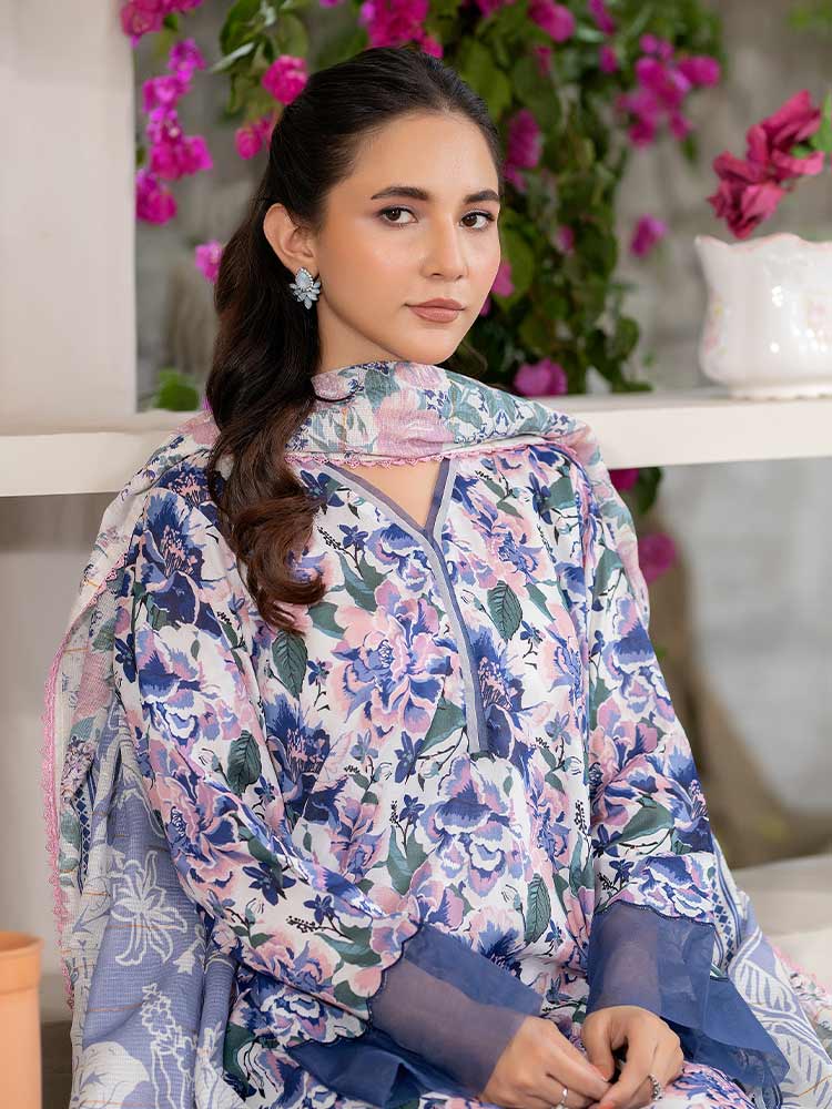 FEROZAN 3-Piece Unstitched Digital Printed Lawn Suit