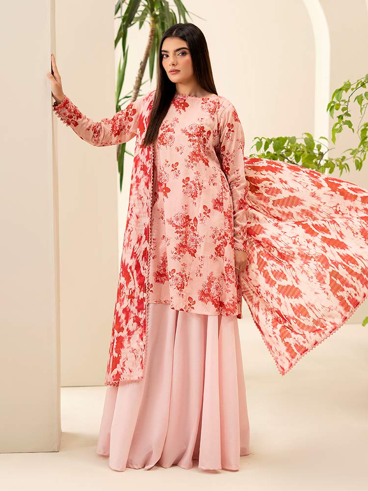 SUHA 3-Piece Unstitched Digital Printed Lawn Suit