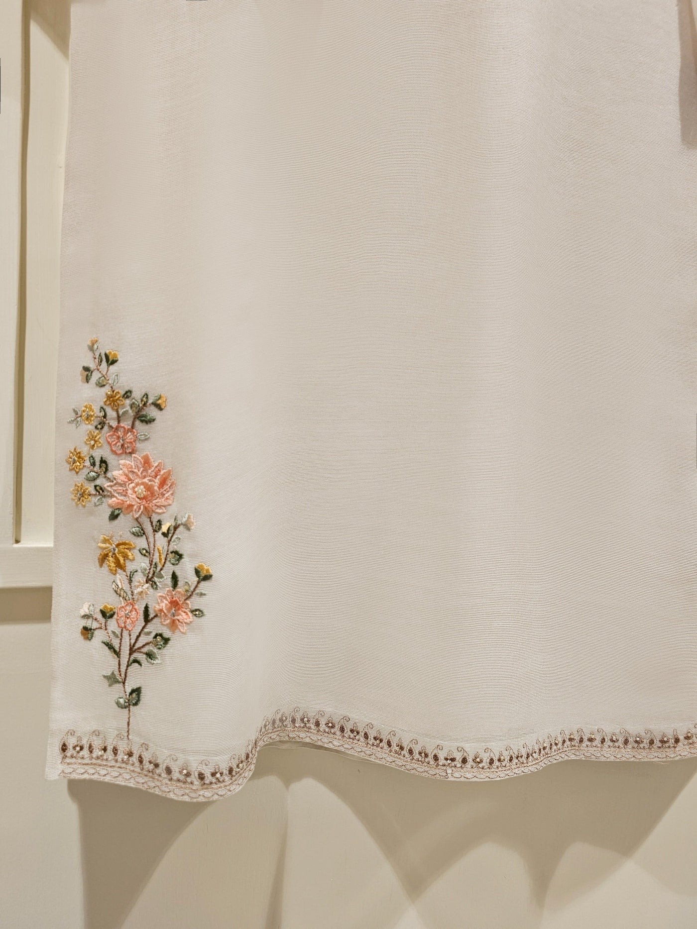 3 Piece - Pure Cotton Net Embroidered Suit