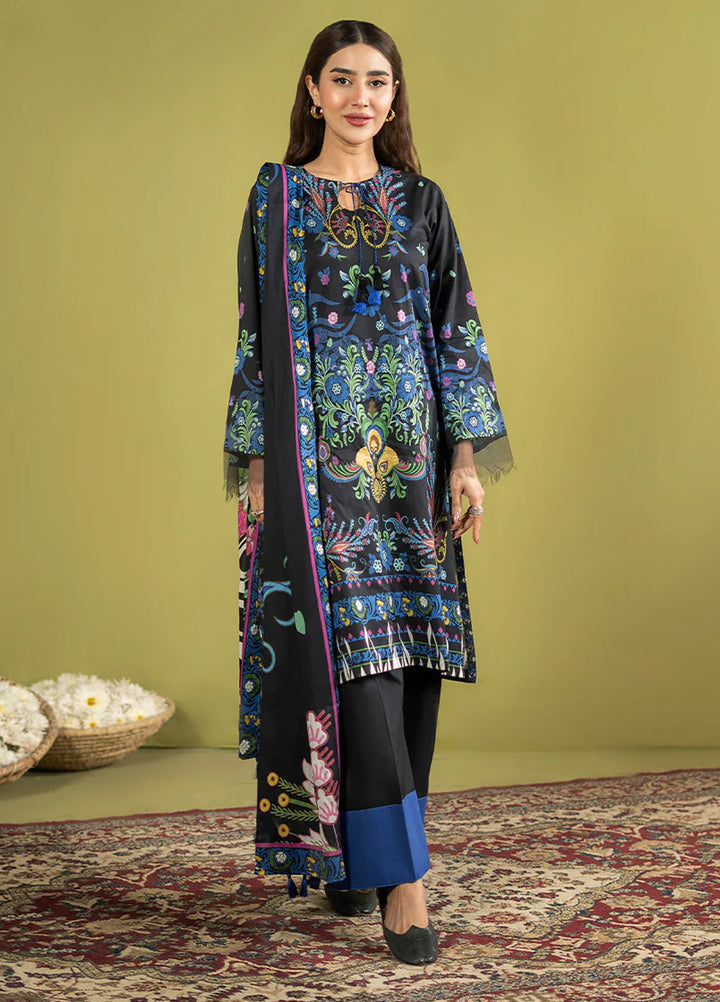 POPINN  Printed Unstitched 3 Piece Suit