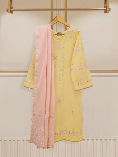 2 Piece - Embroidered Cambric Suit