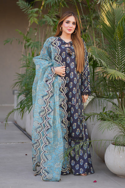 Embroidered - 3 Pc Lawn Suit