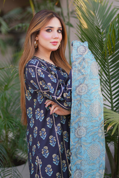 Embroidered - 3 Pc Lawn Suit