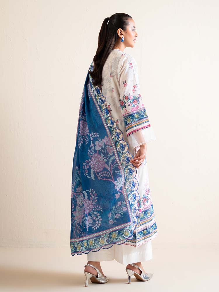 3-Piece Unstitched Embroidered Lawn Suit