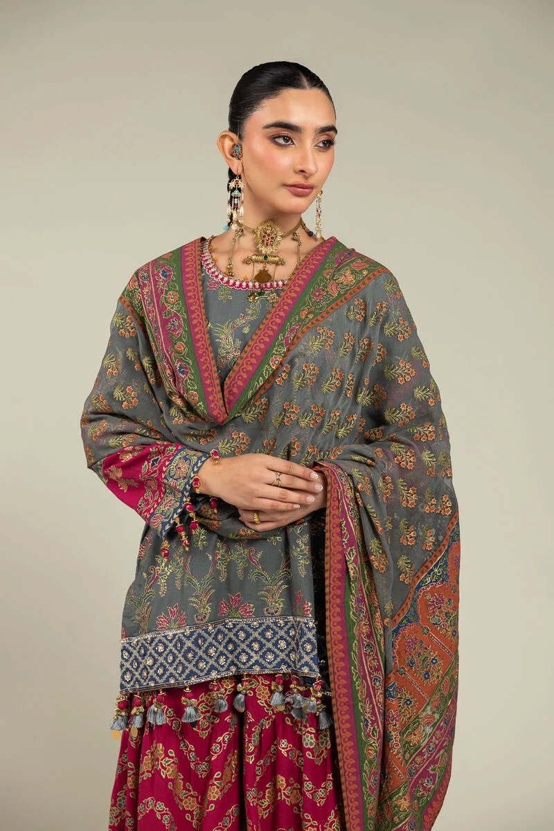 Embroidered | Raw Silk 3-Piece Set