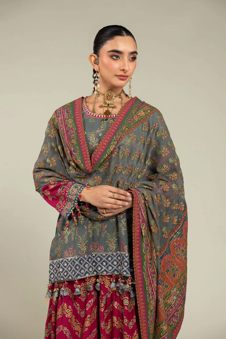 Embroidered | Raw Silk 3-Piece Set