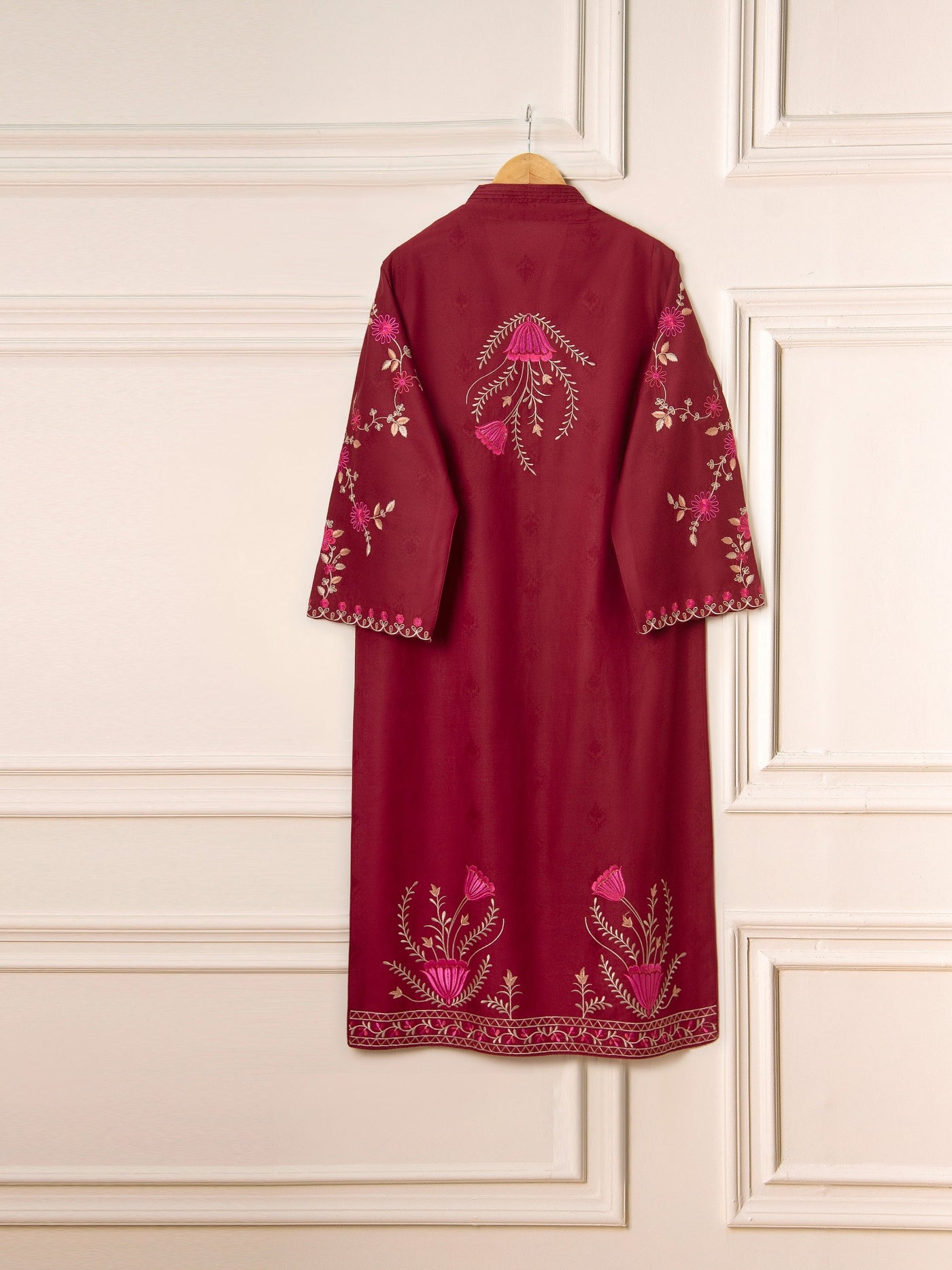 2 Piece - Embroidered Jacquard Suit