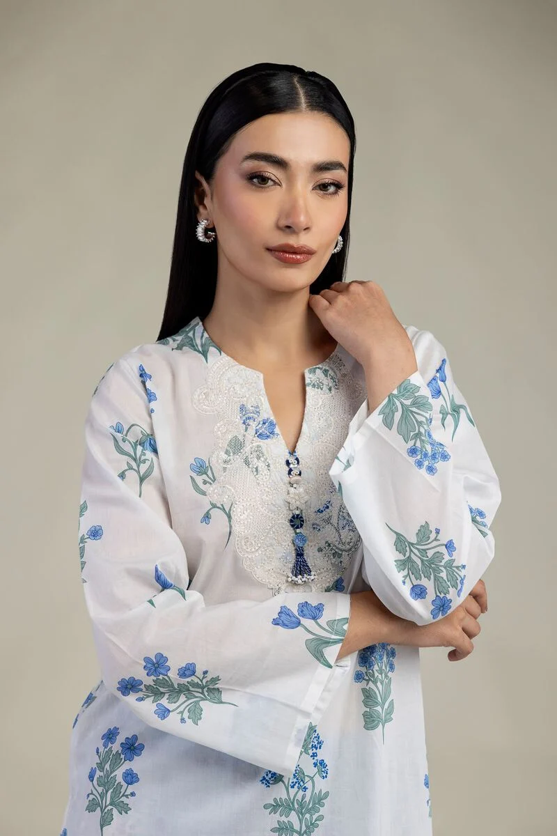 Embroidered | Lawn Fabrics 2 Piece | Top and Bottom
