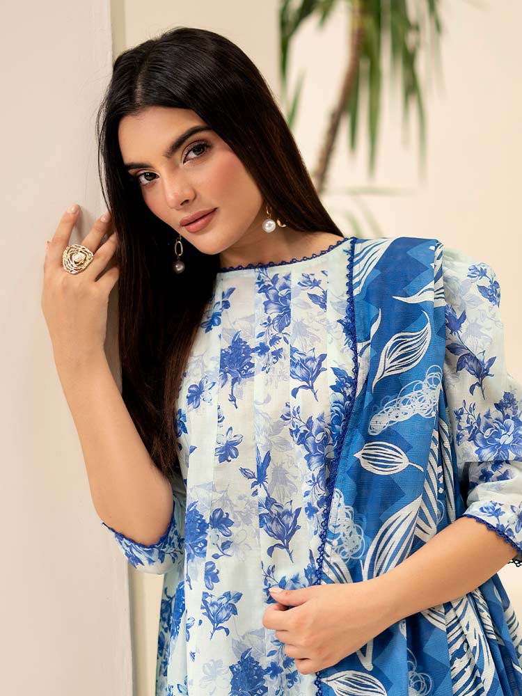 SUHA 3-Piece Unstitched Digital Printed Lawn Suit