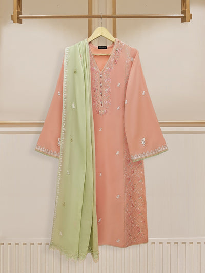 2 Piece - Pure Embroidered Cambric Suit