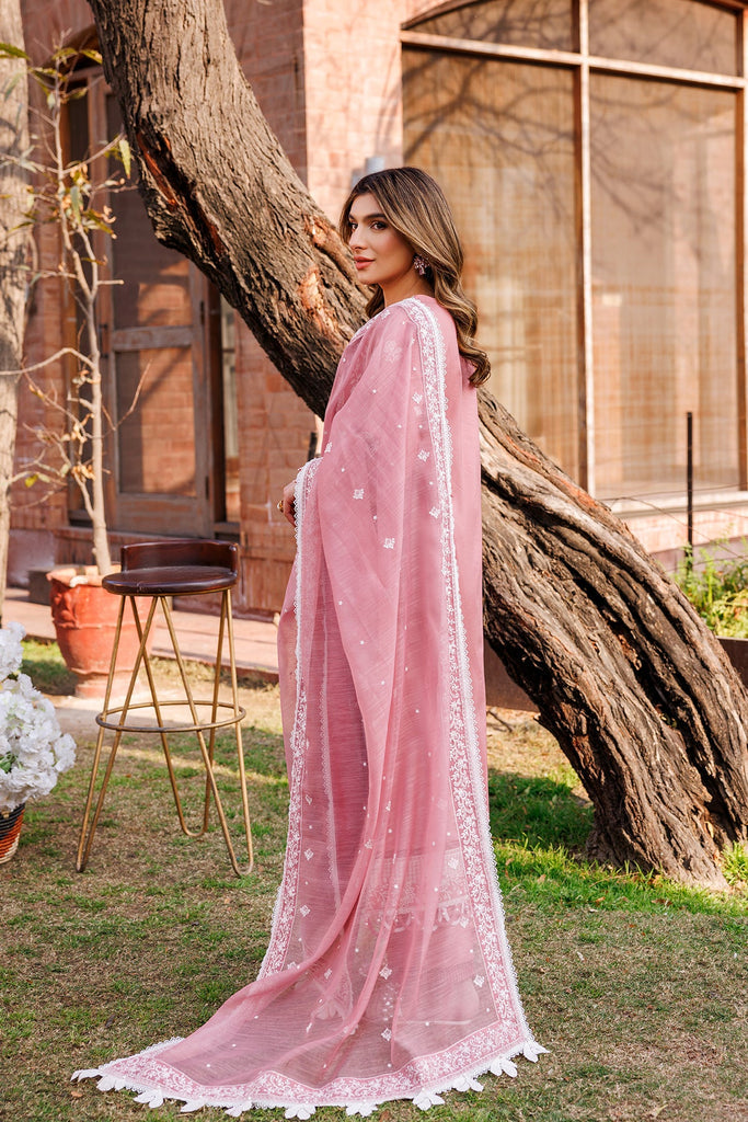 FARASHA DASTOOR EMBROIDERED LAWN || Pearl Mist