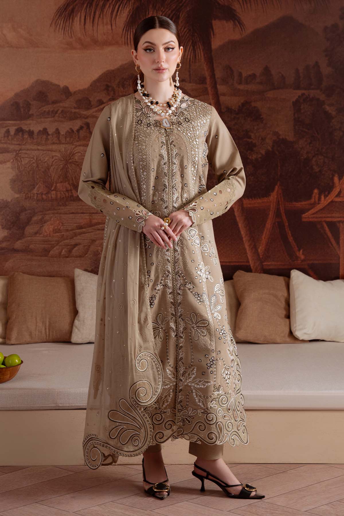 Embroidered Karandi 3 pc