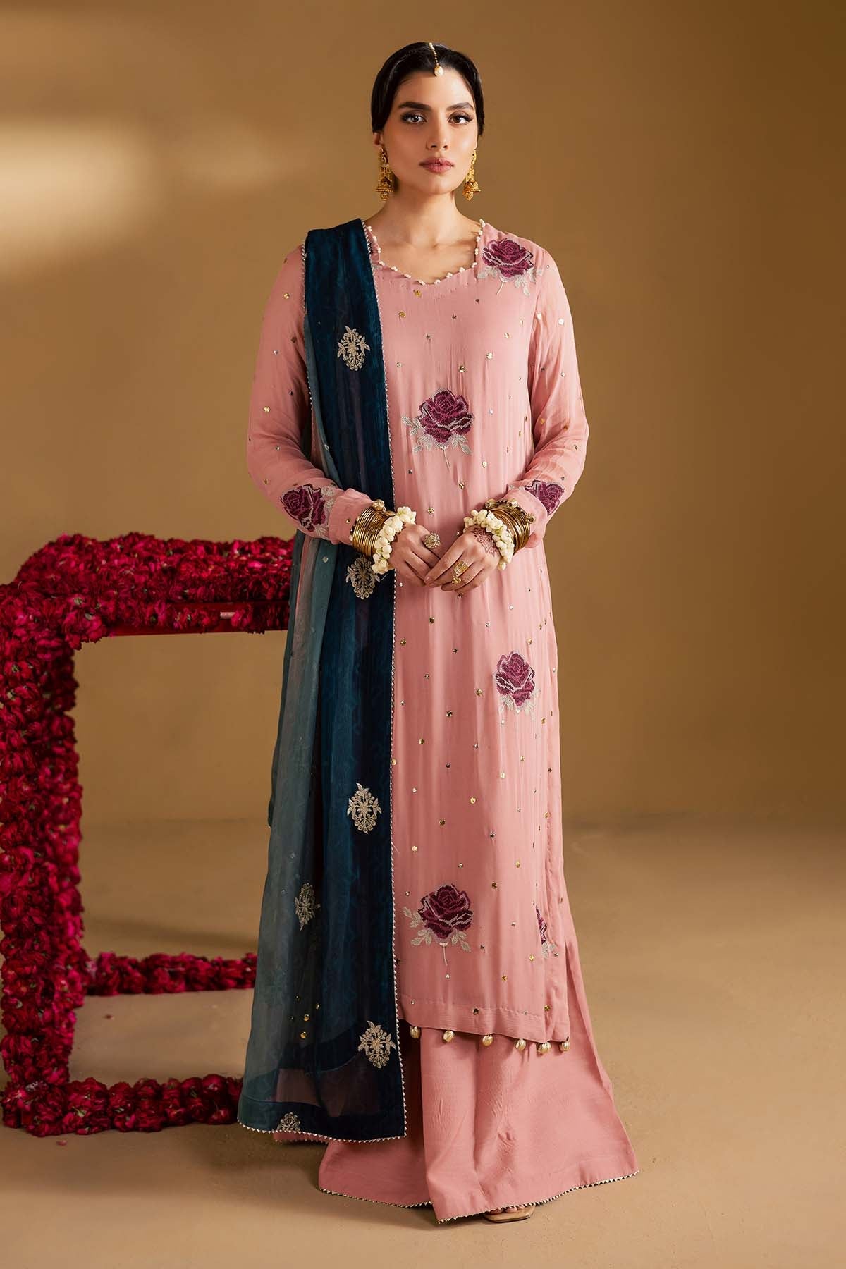 Mukeshkari Embroidered Chiffon