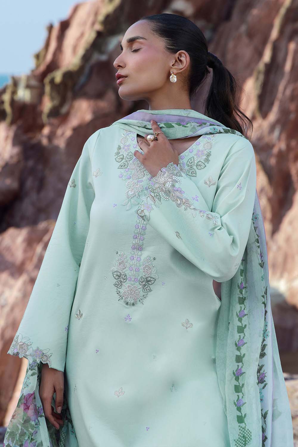 Afsanah Embroidered  Lawn