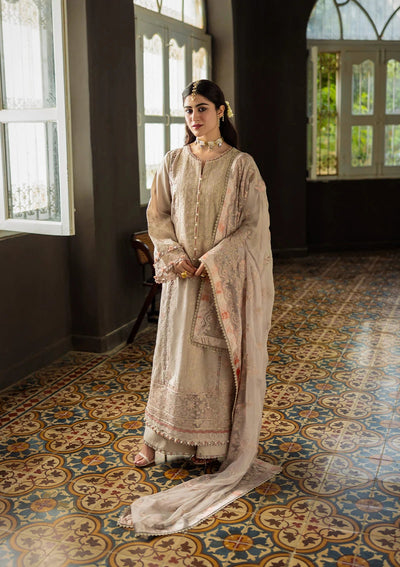 Karandi with Embroidered Chiffon