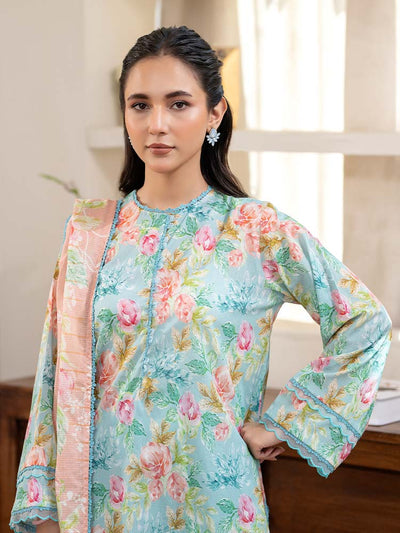 FEROZAN 3-Piece Unstitched Digital Printed Lawn Suit