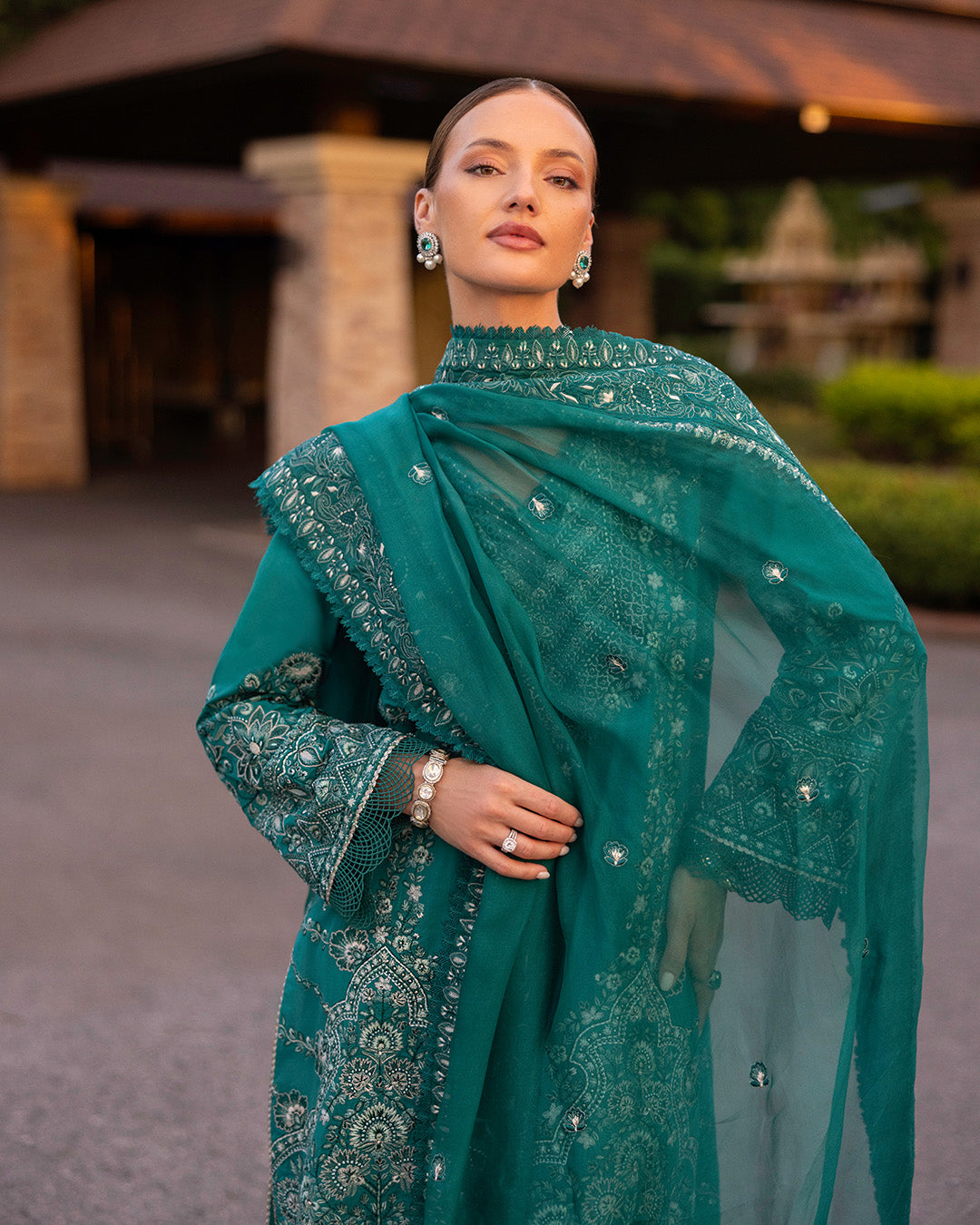 Zinnia Embroidered  Lawn