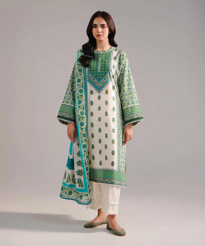 3 Piece - Printed Lawn Suit