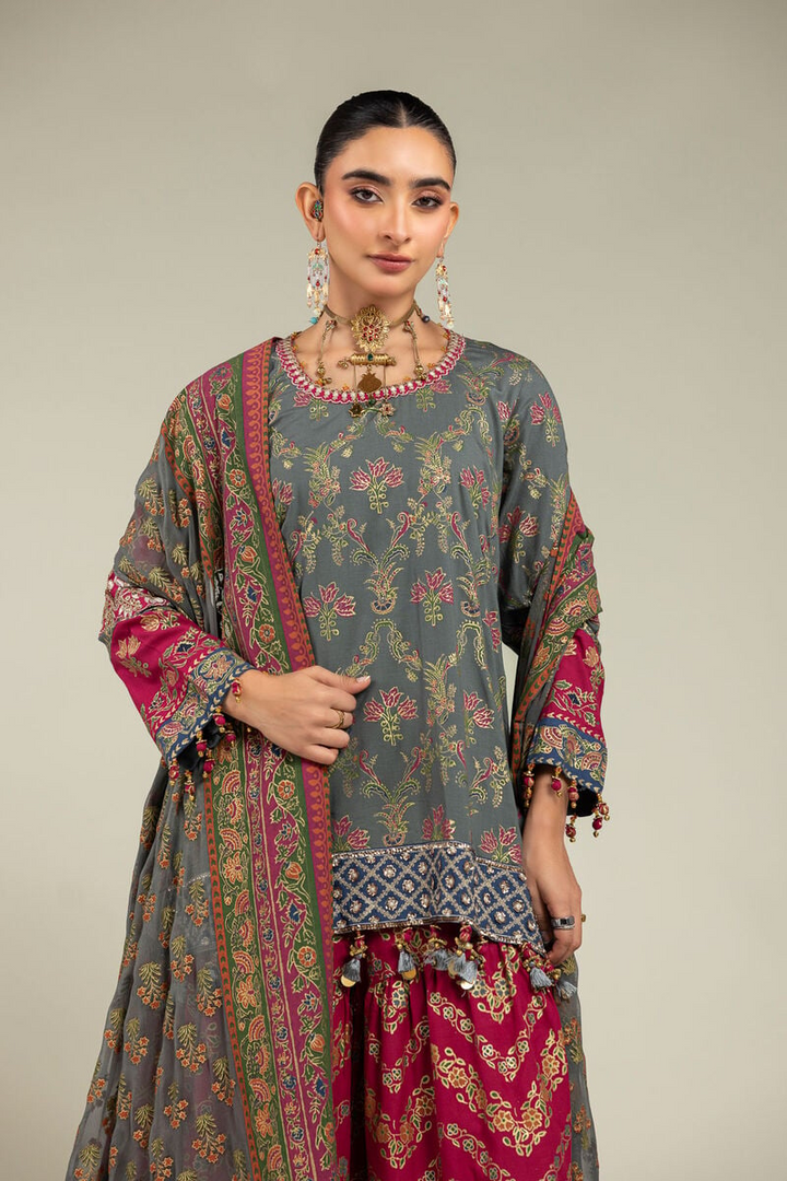 Embroidered | Raw Silk 3-Piece Set