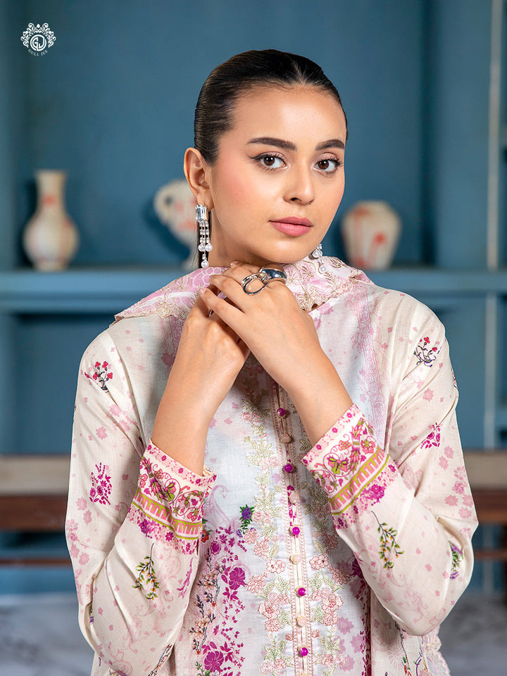 MAHAJAL  Unstitched Lawn 3  pc