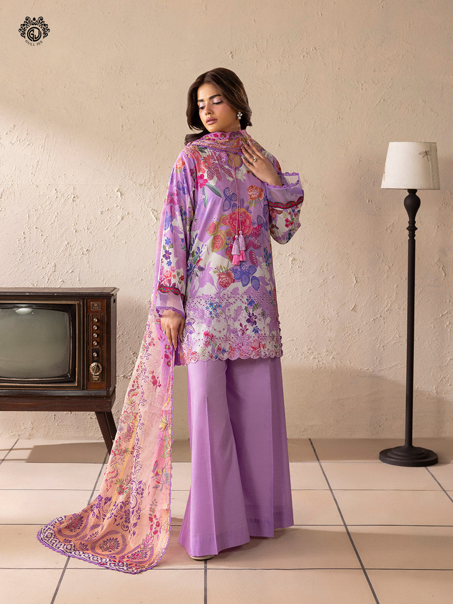 KROMA  3-Piece Unstitched Embroidered Dress