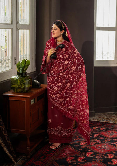 Karandi with Embroidered Chiffon