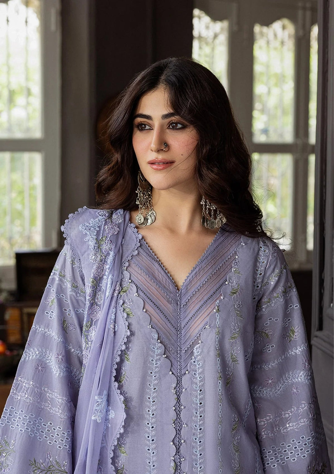 Karandi with Embroidered Chiffon