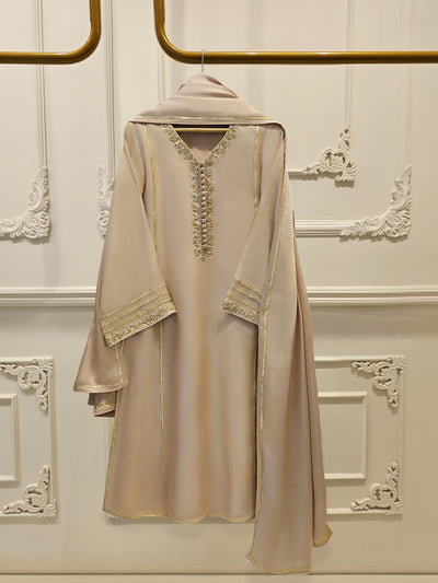 3 Piece - Pure Embroidered Cotton Net Suit