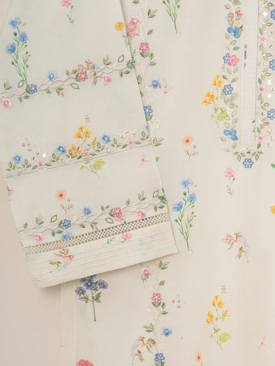 2 Piece - Pure Embroidered Cambric Suit