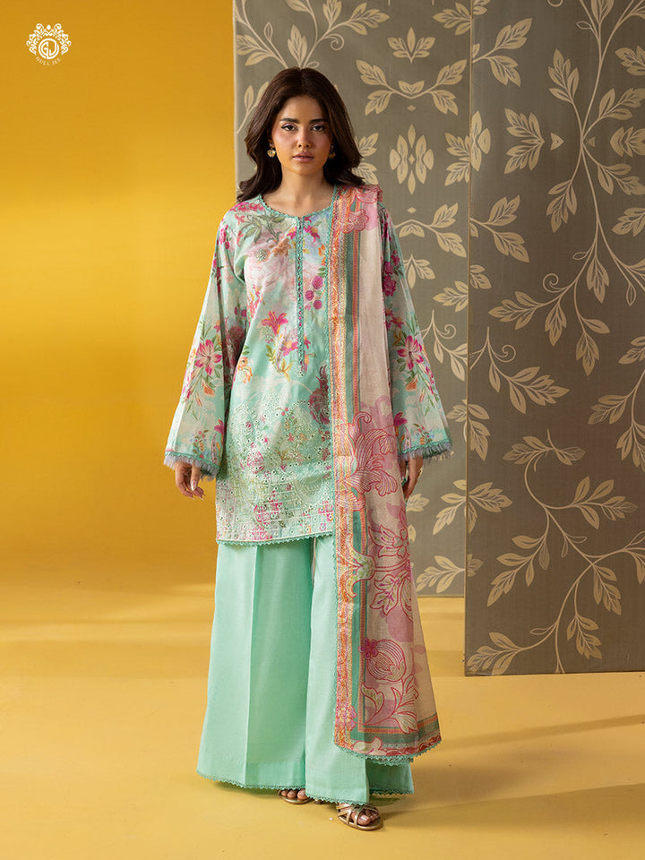 KROMA  3-Piece Unstitched Embroidered Dress