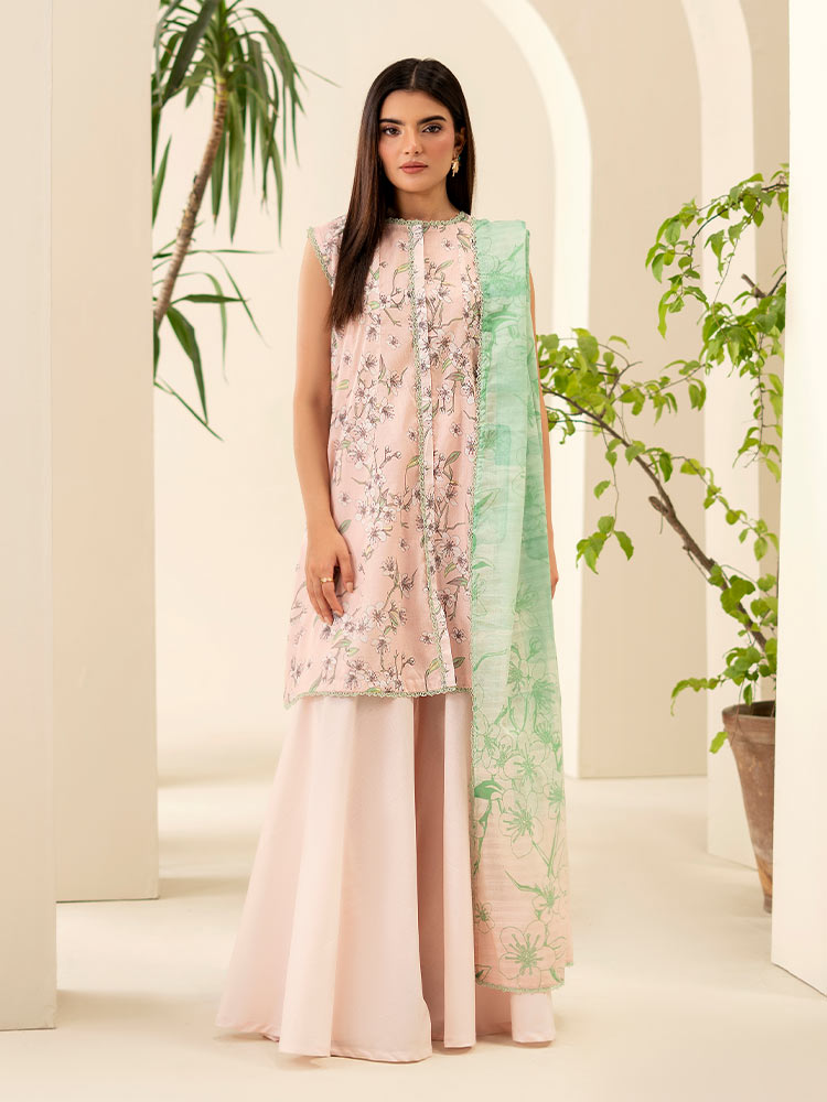 SUHA 3-Piece Unstitched Digital Printed Lawn Suit