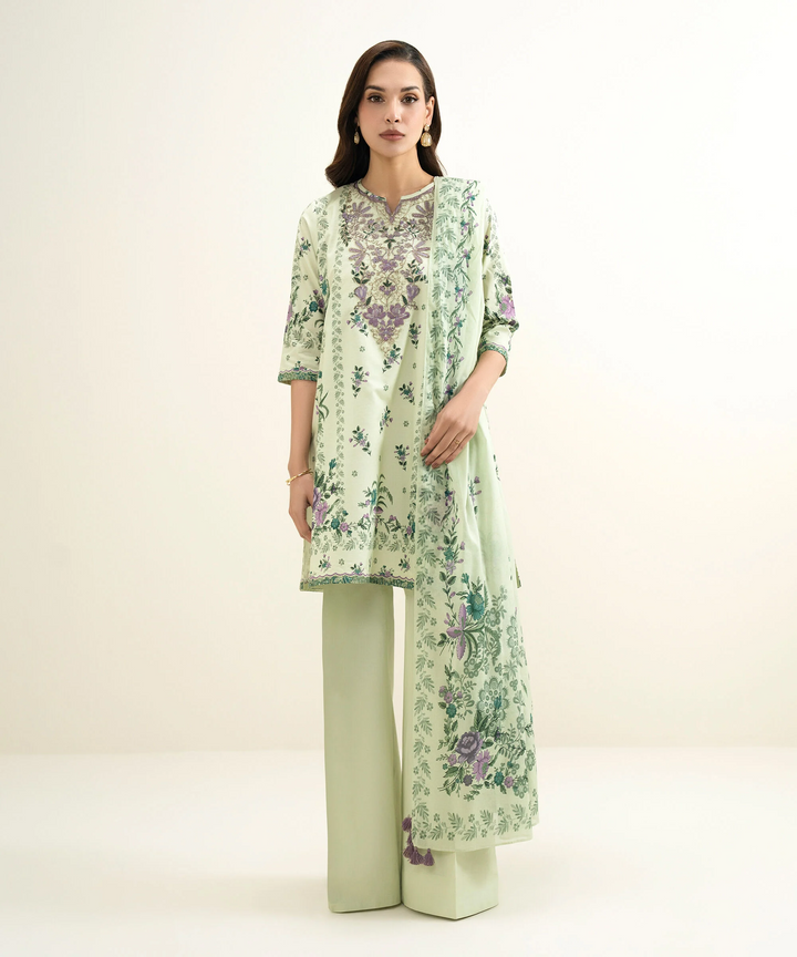 3 PIECE - EMBROIDERED LAWN SUIT