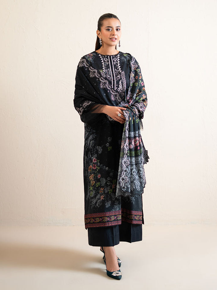 3-Piece Unstitched Embroidered Lawn Suit