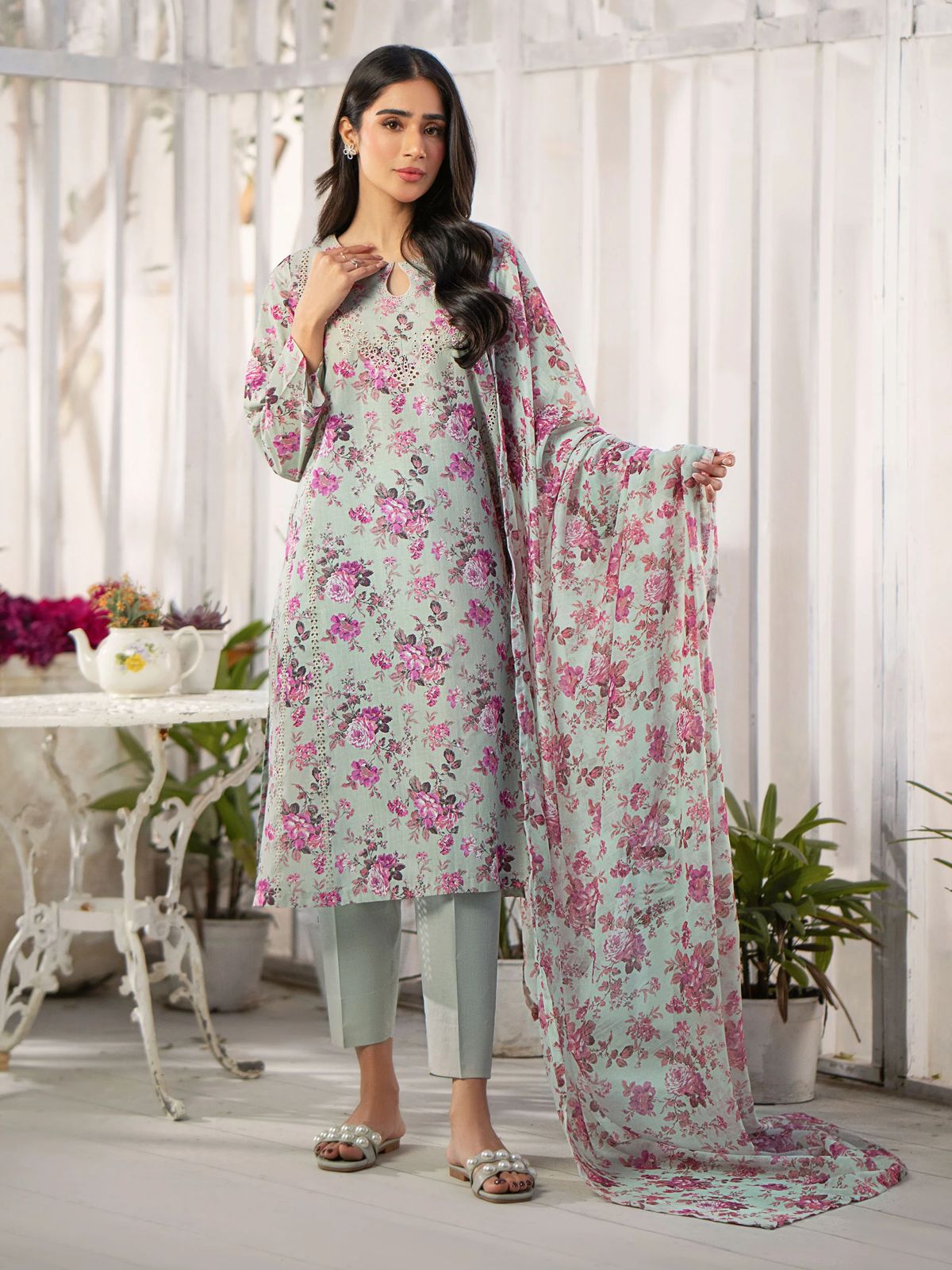 Limelight || 3 Piece Lawn Slub-Embroidered