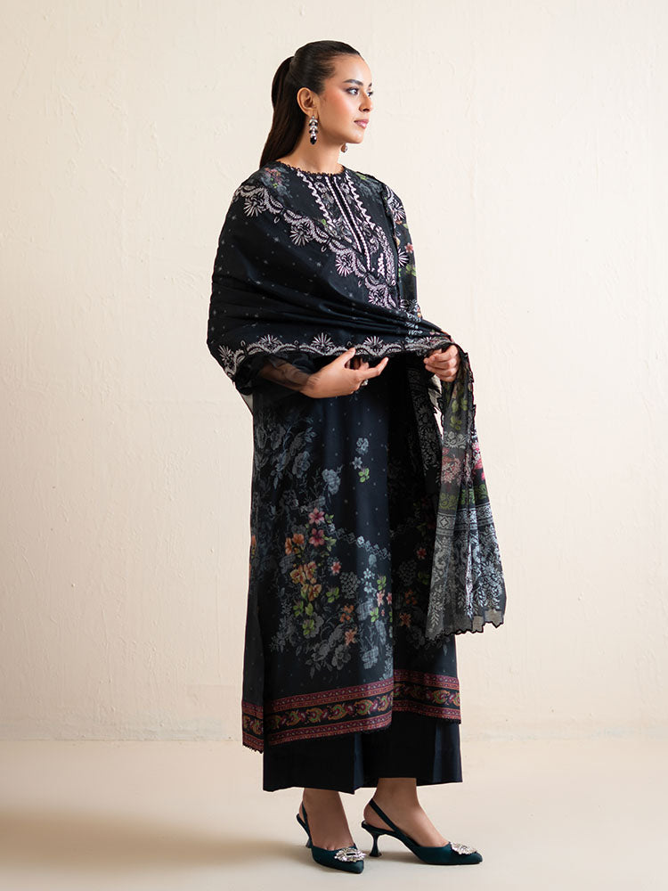3-Piece Unstitched Embroidered Lawn Suit