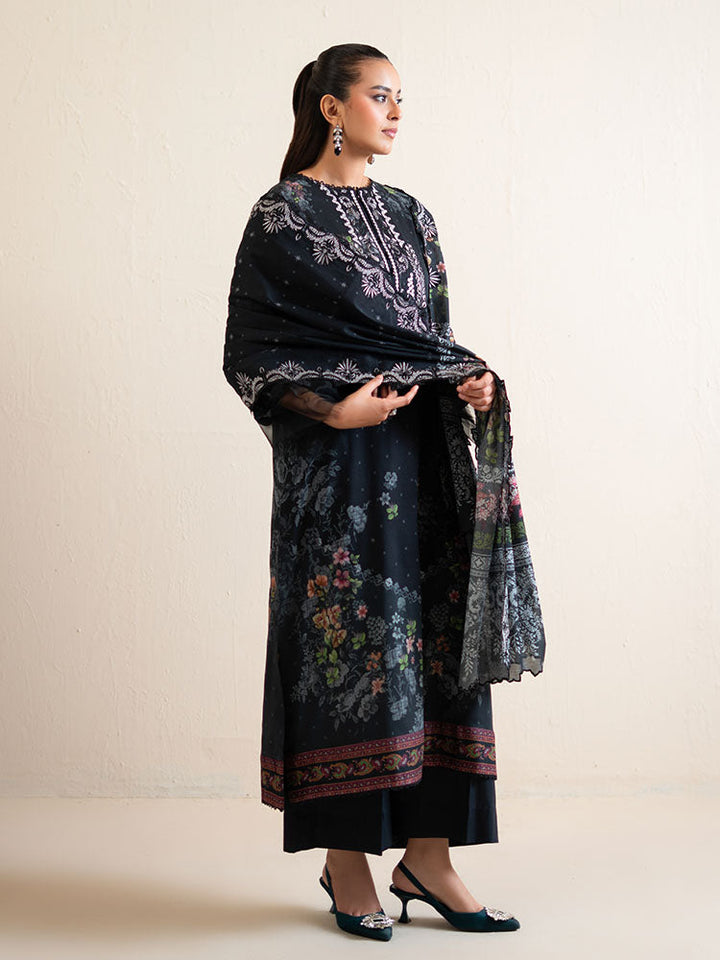 3-Piece Unstitched Embroidered Lawn Suit