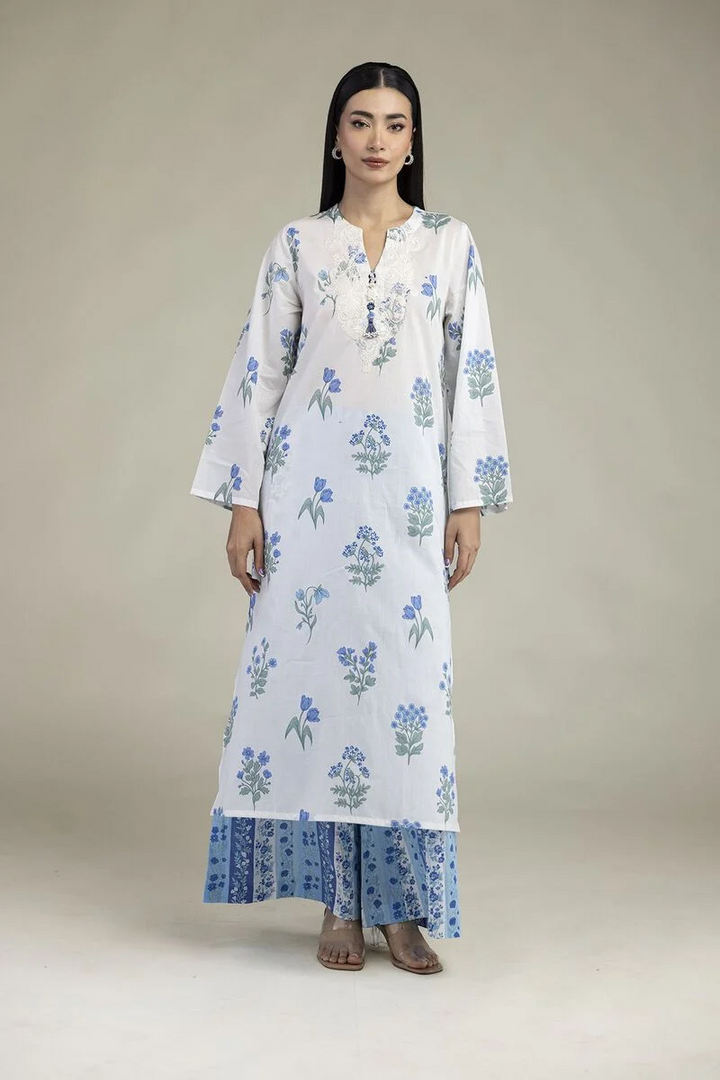 Embroidered | Lawn Fabrics 2 Piece | Top and Bottom